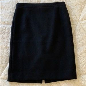 Black Wool Pencil Skirt